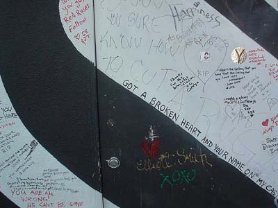 Elliott Smith tribute wall