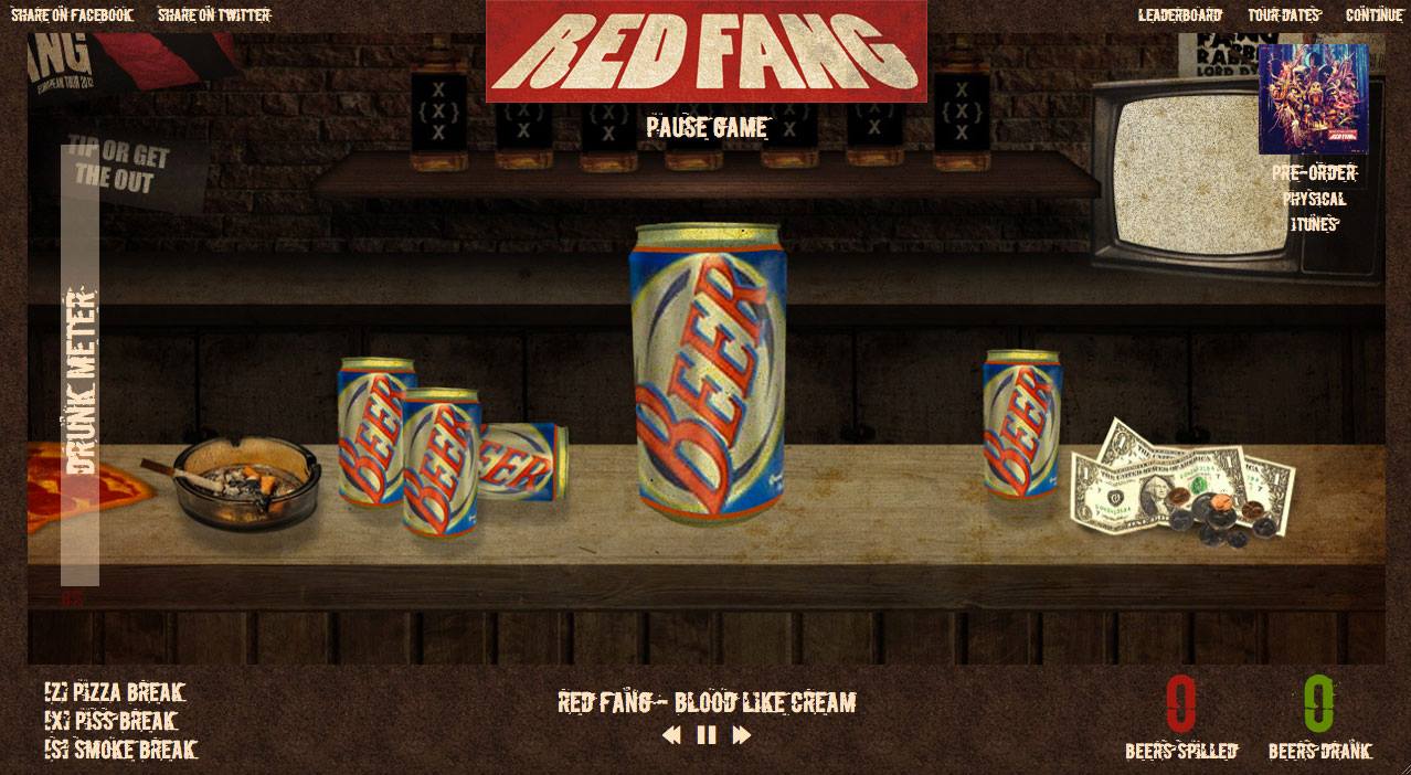 Red Fang beer chug game