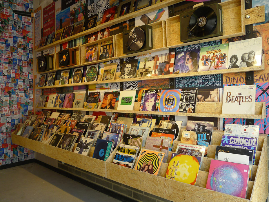 Urban Outfitters vinyl racks