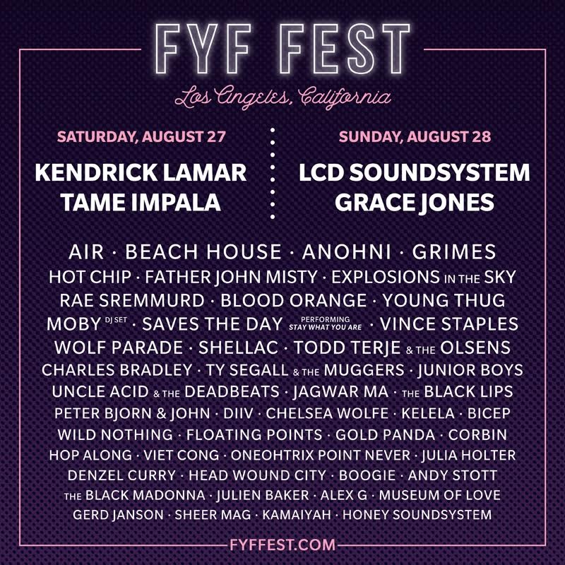 FYF Fest 2016 lineup