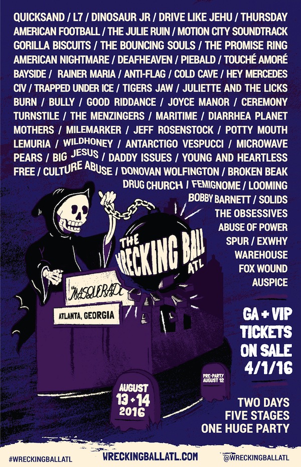 Wrecking Ball festival lineup