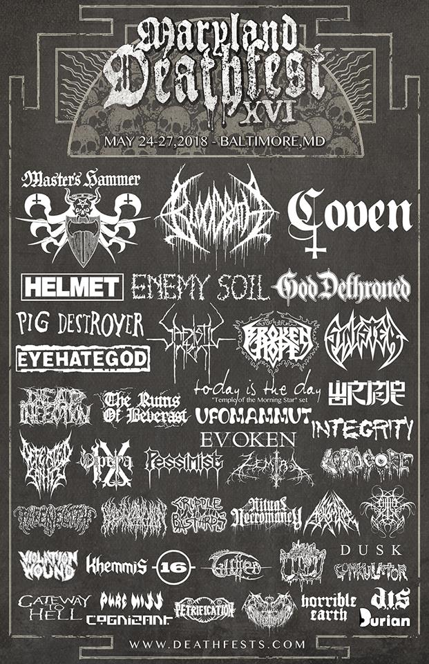 Maryland Deathfest 2018 lineup