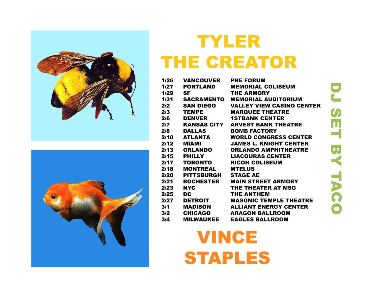 Vince Staples Tyler the Creator tour dates
