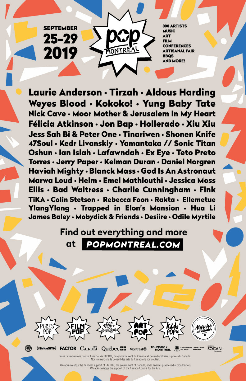 Pop Montreal 2019 lineup
