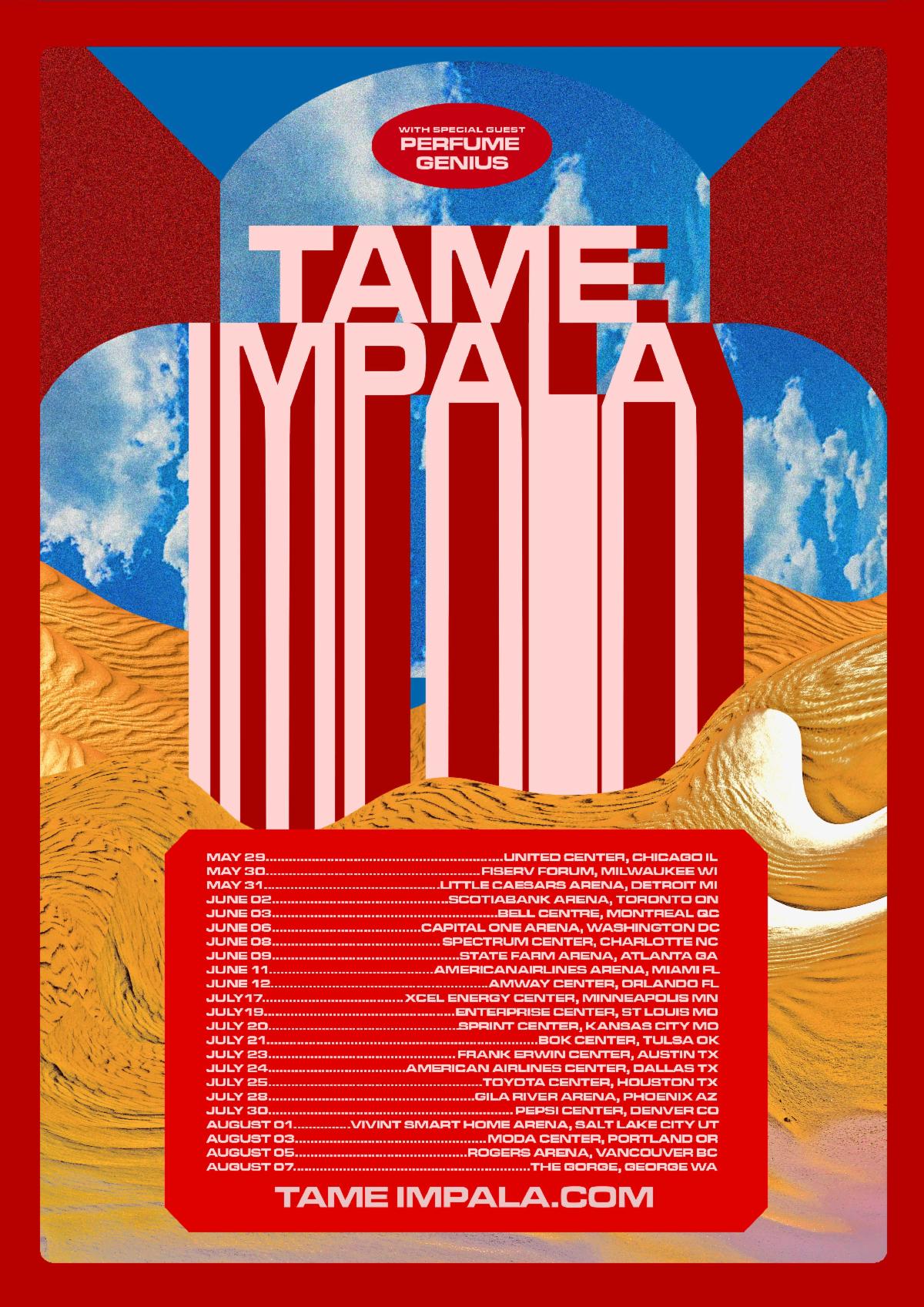 Tame Impala Perfume Genius 2020 tour