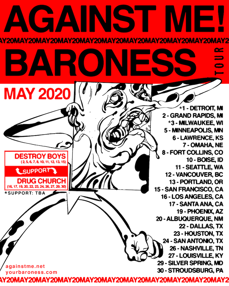 Baroness Against Me! tour dates