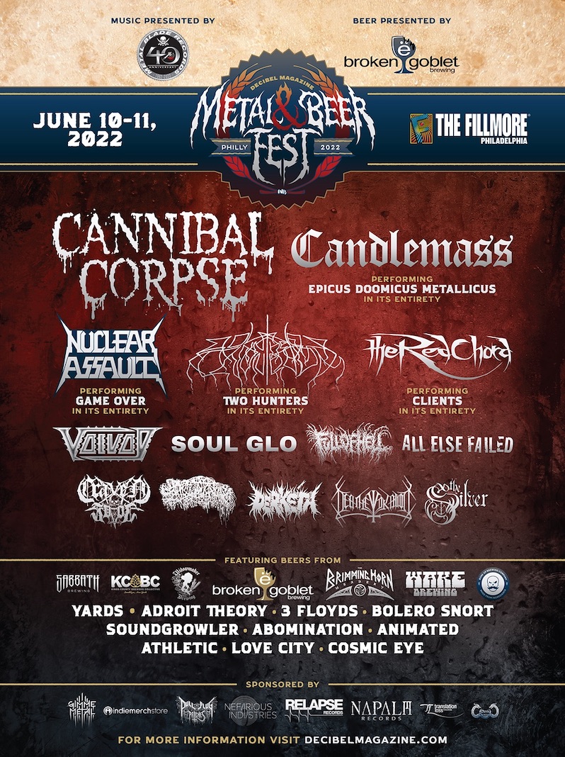 Cannibal Corpse, Candlemass, Wolves in the Throne to play Decibel Metal