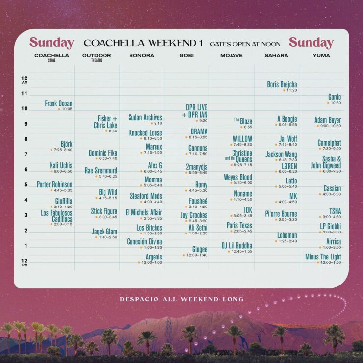 Coachella 2023 performance schedule revealed Treble