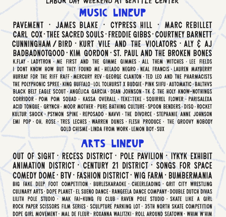 Bumbershoot 2024 lineup